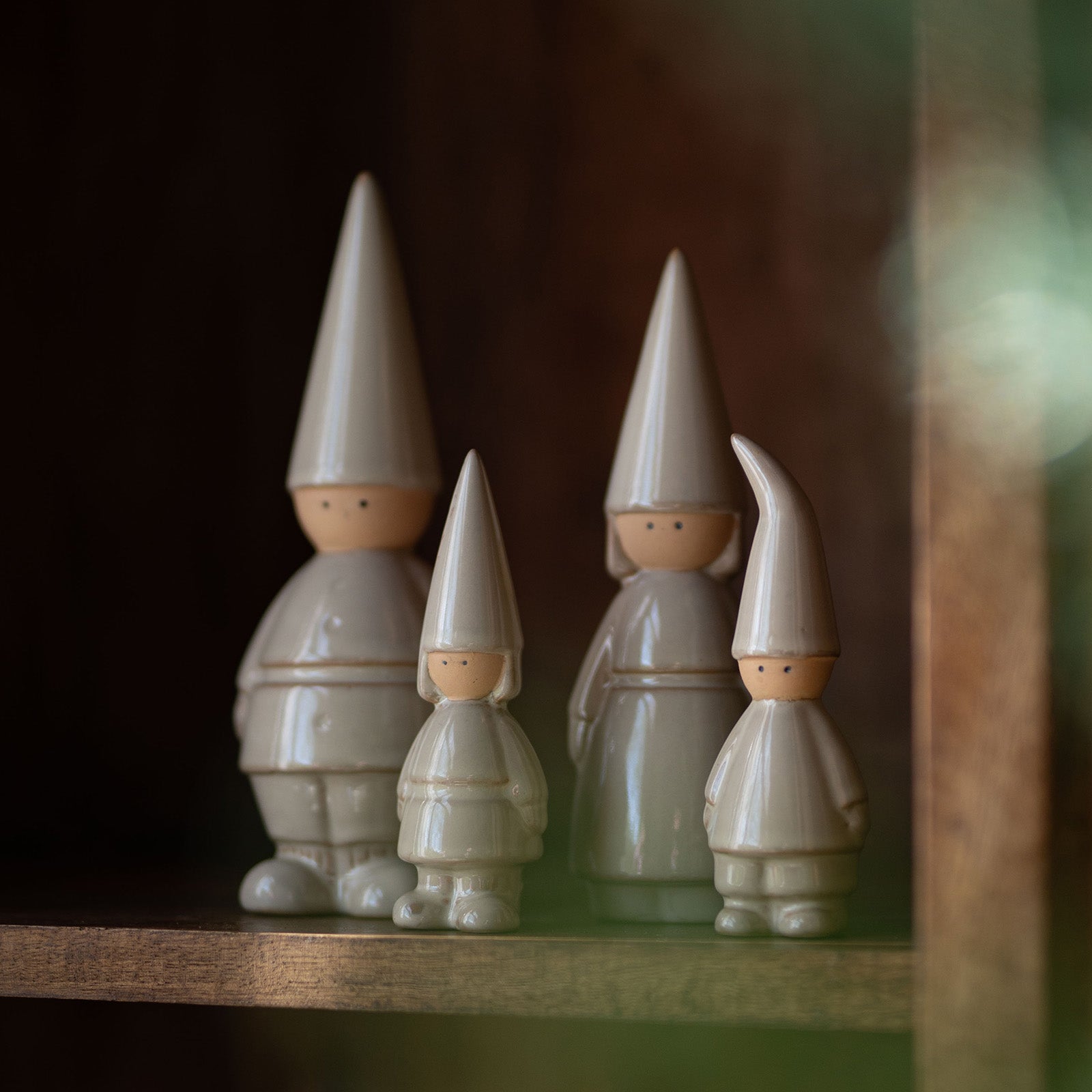 Dekofigur Familie Santa - beige