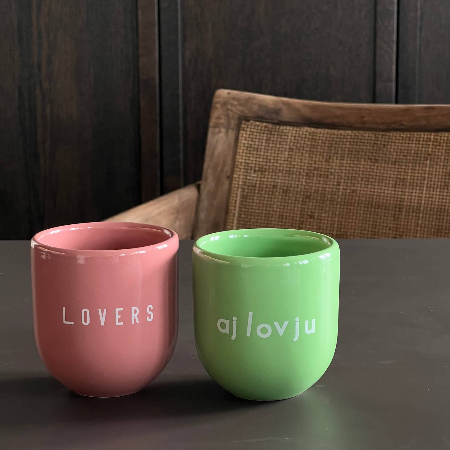 Becher LOVERS- rosa