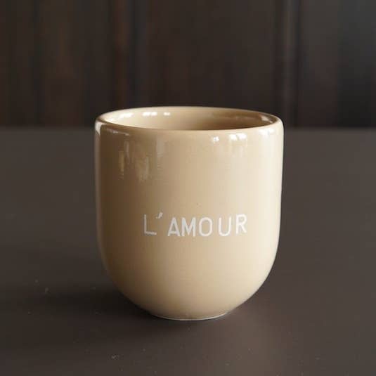 Becher L'AMOUR - beige