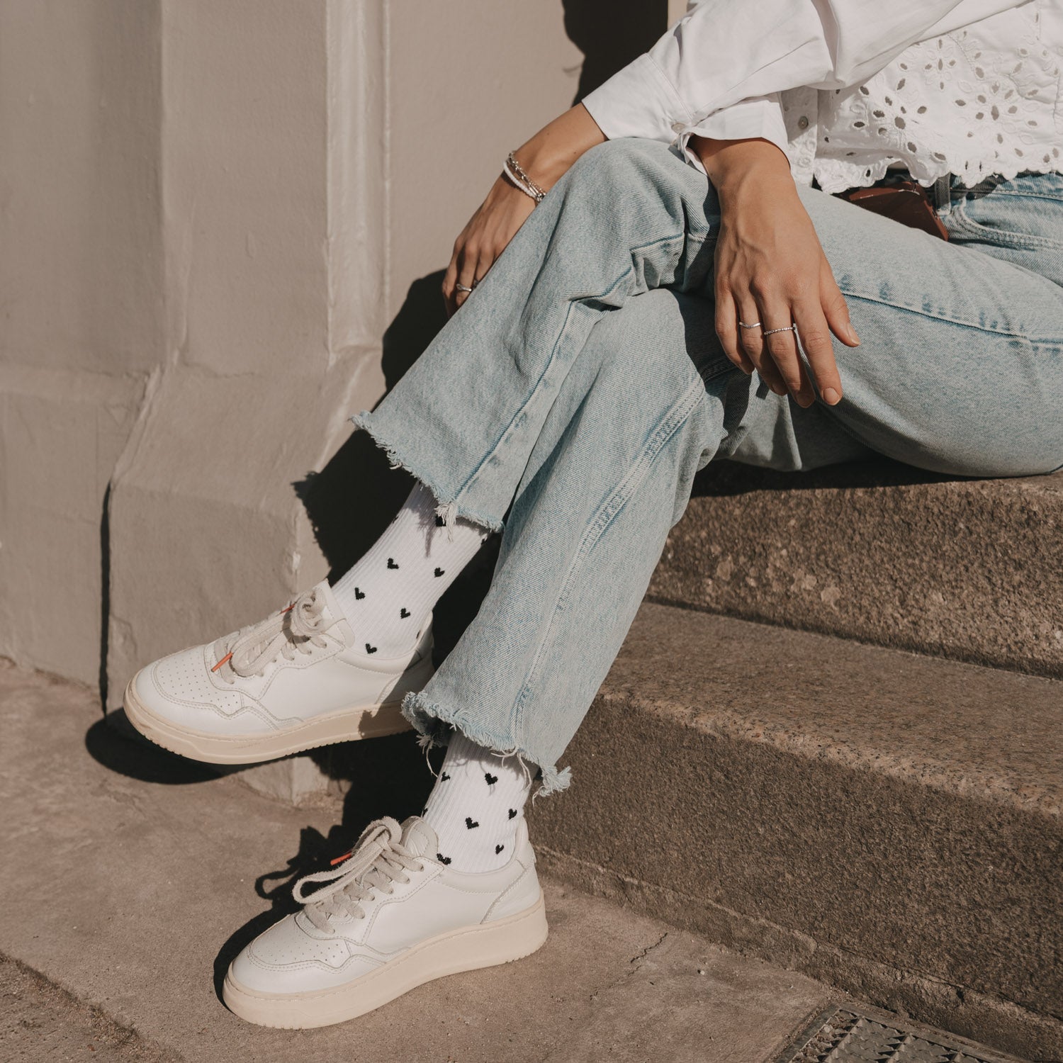 Socken - All over Herzen schwarz