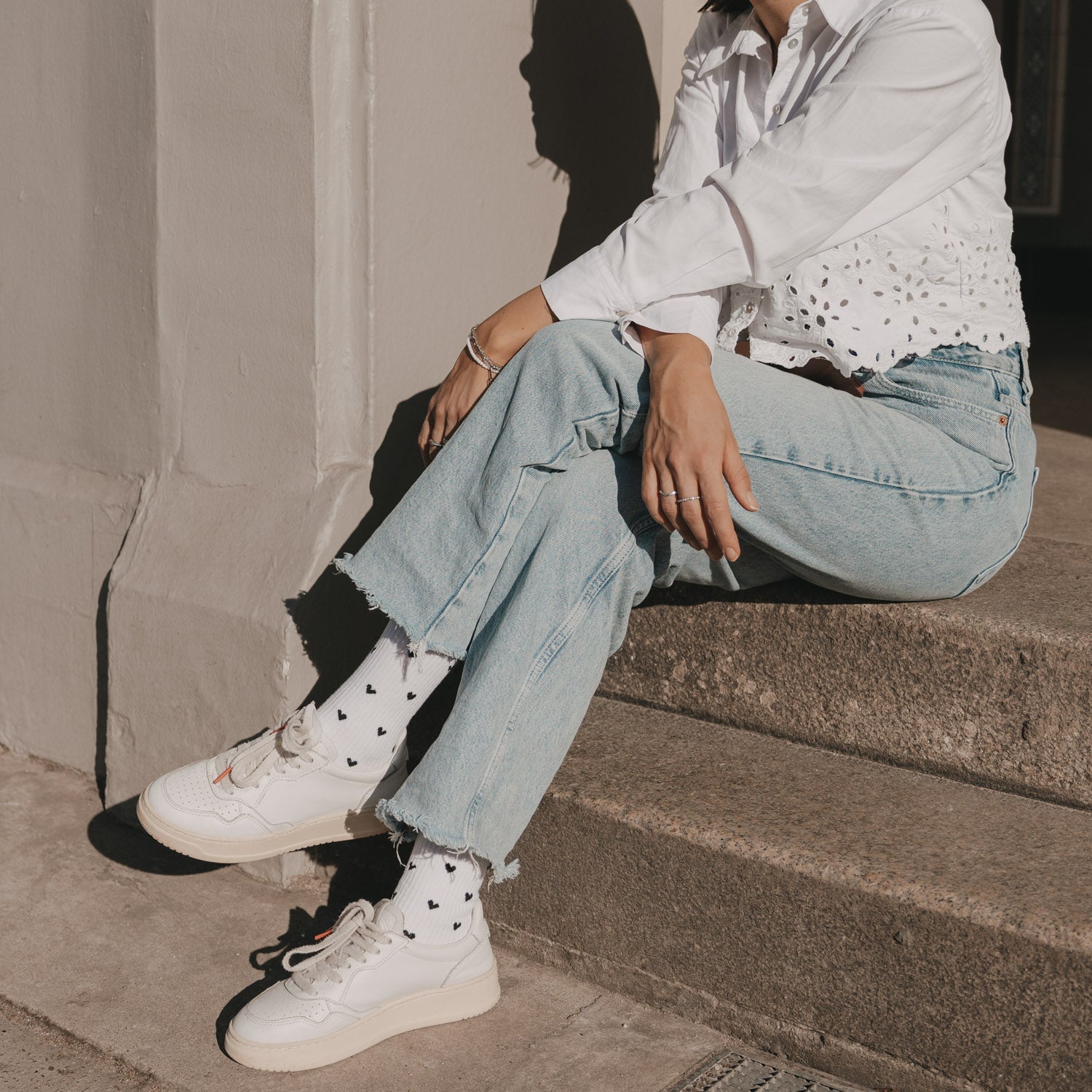 Socken - All over Herzen schwarz