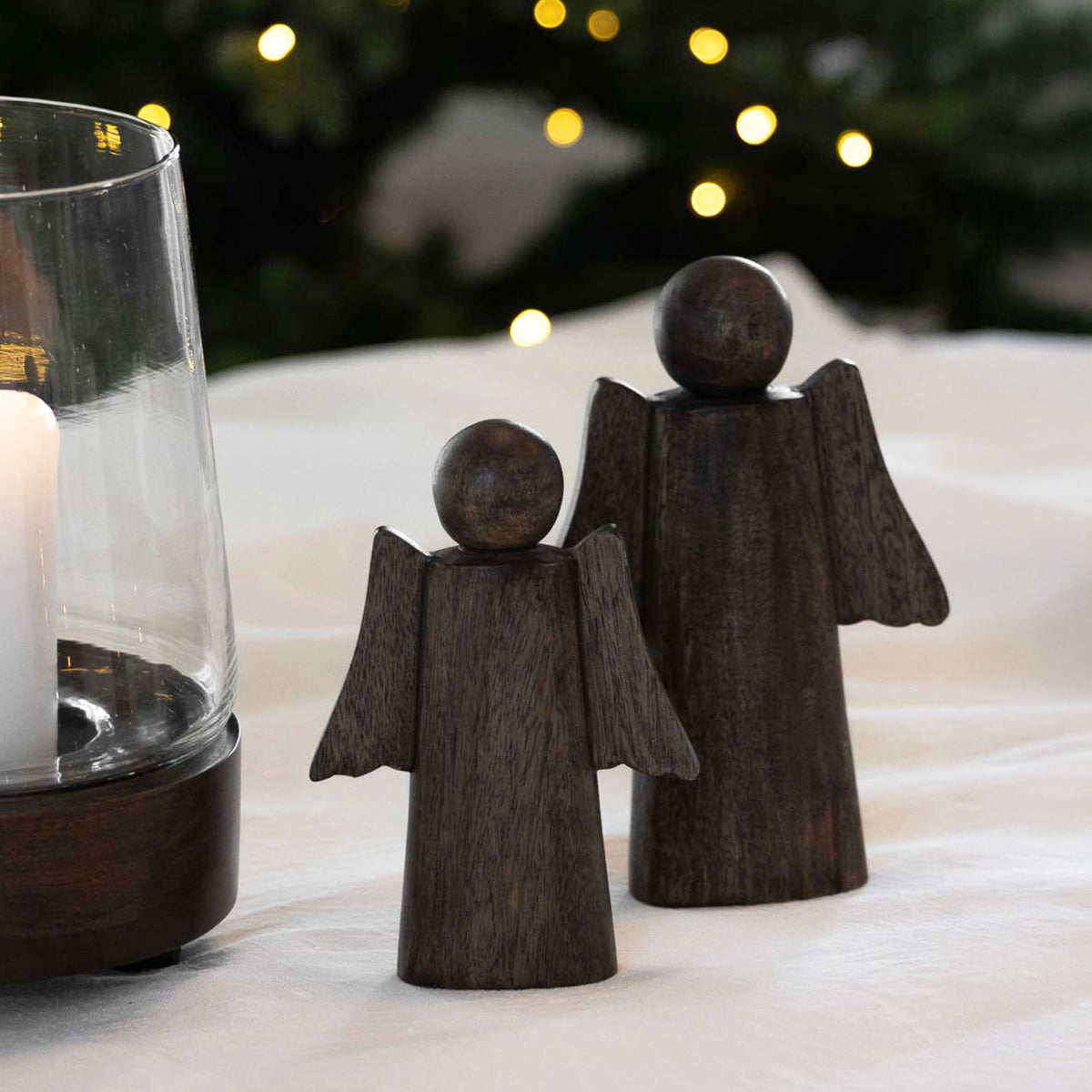 Engel aus Holz - braun