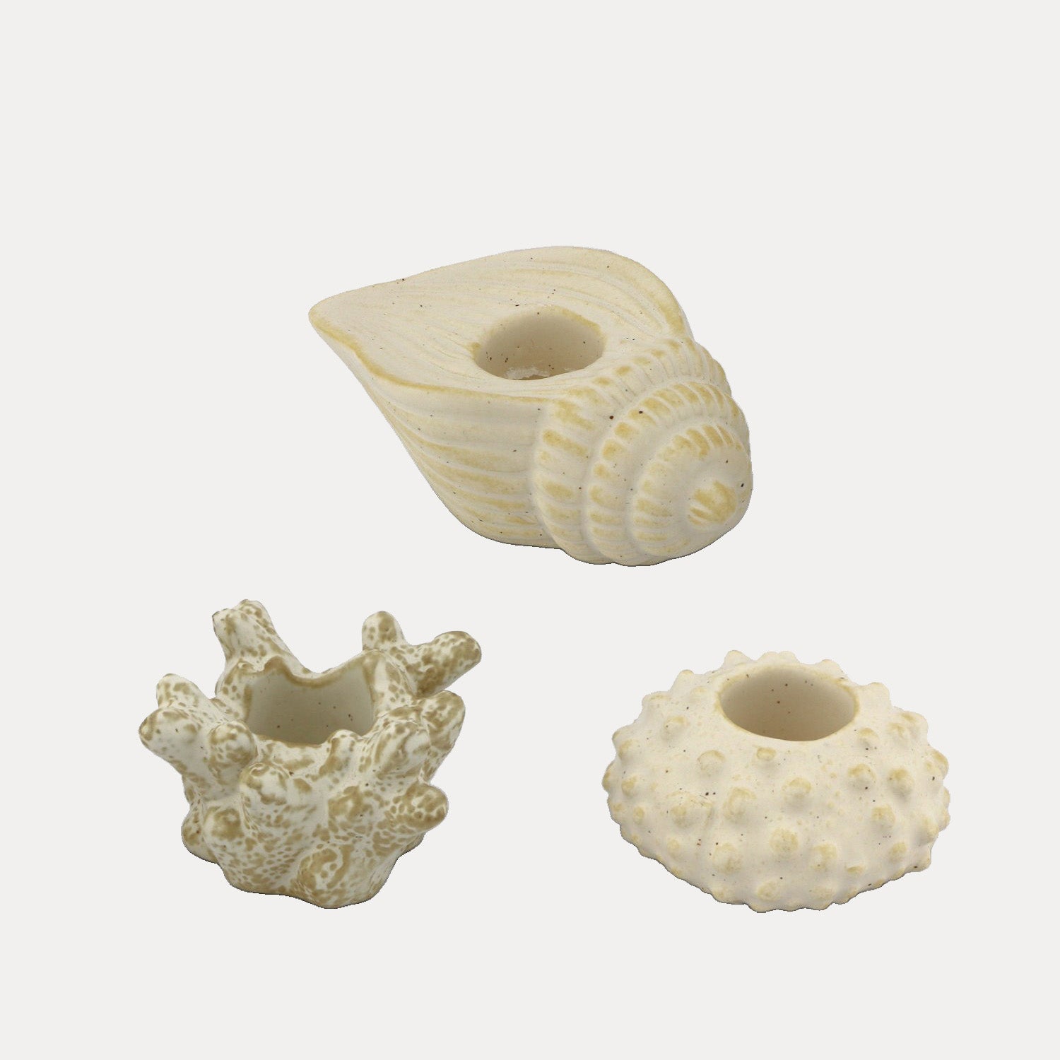 Kerzenständer Ocean 3er Set -  natur