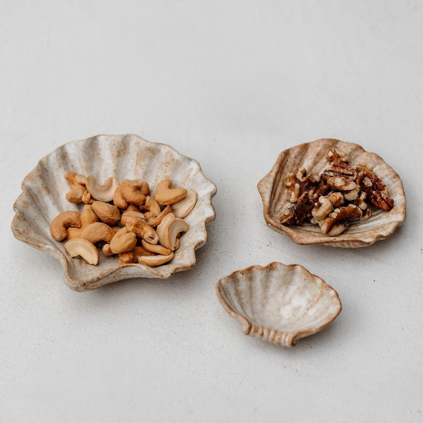 Schalen Shell Cala 3er Set -  natur