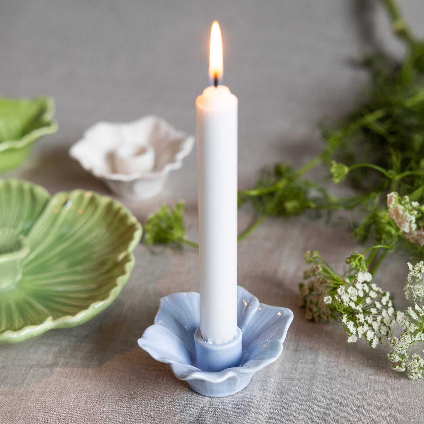Kerzenhalter Spira - hellblau