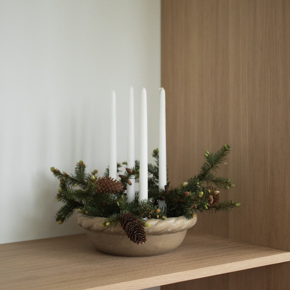 Kerzenhalter Twine Plate - beige