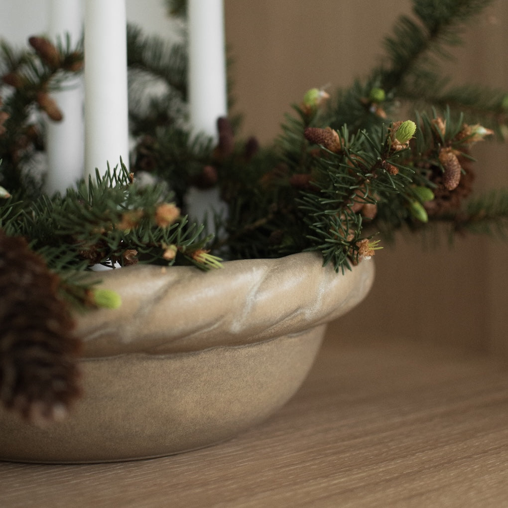Kerzenhalter Twine Plate - beige