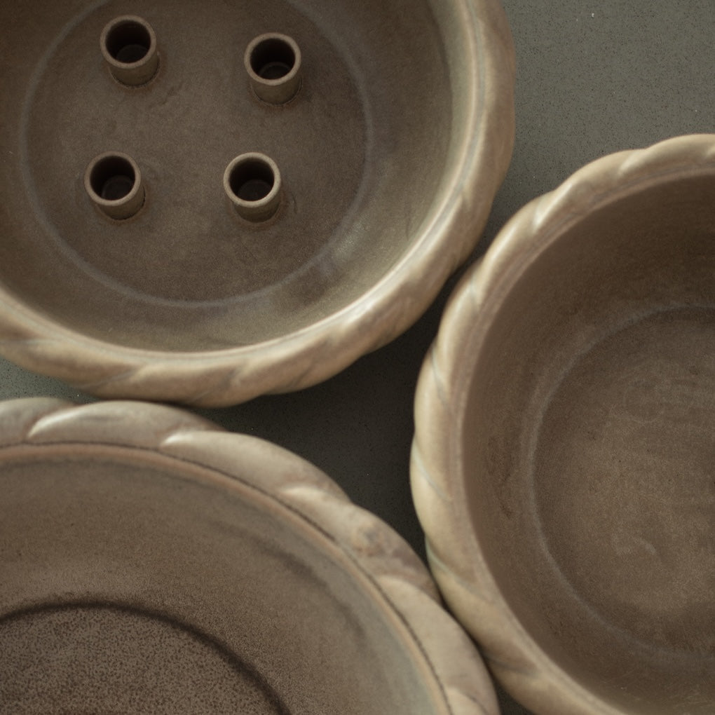 Kerzenhalter Twine Plate - beige
