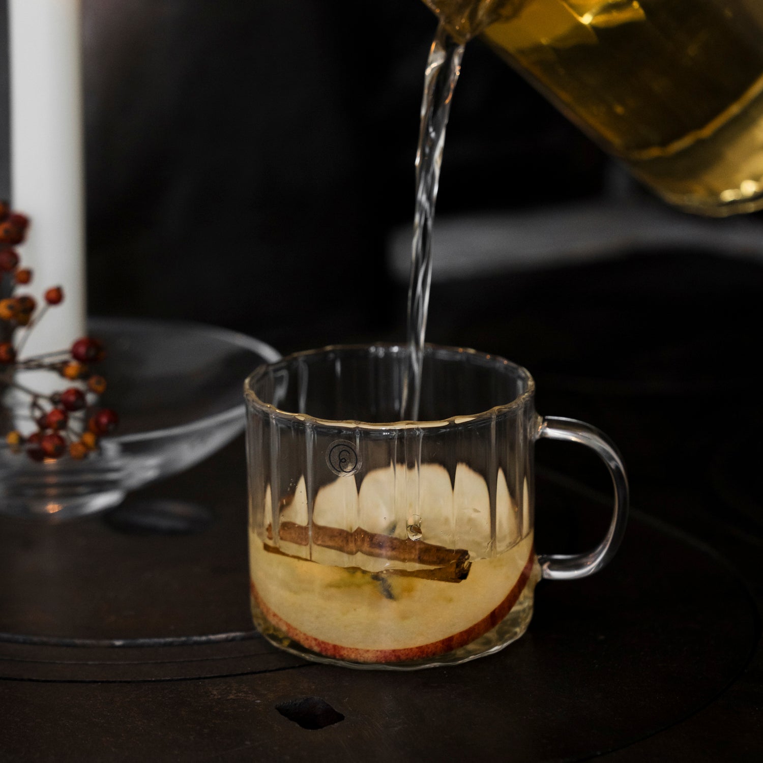 Tasse Glögg aus Glas - riffle