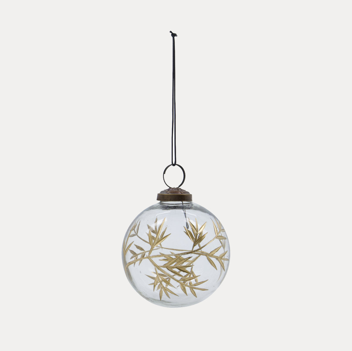 Weihnachtskugel Leaf - gold
