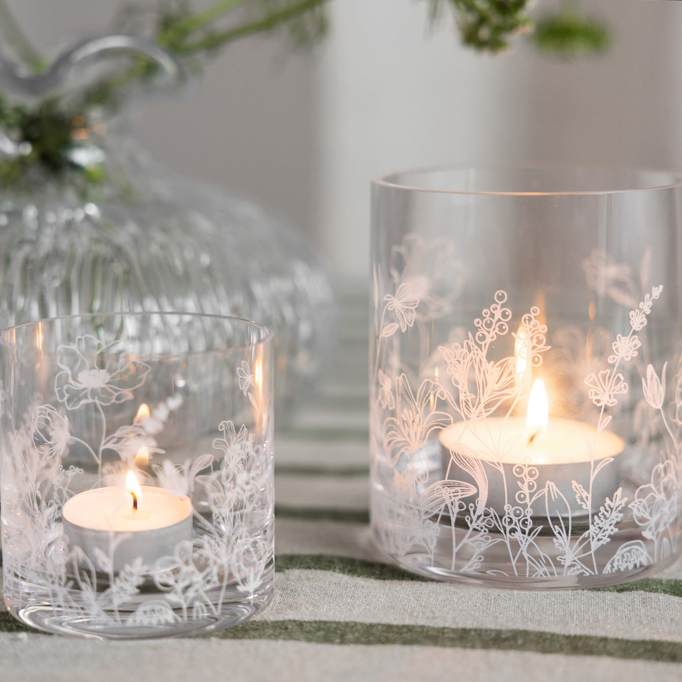 Windlicht Blomsteräng - Glas