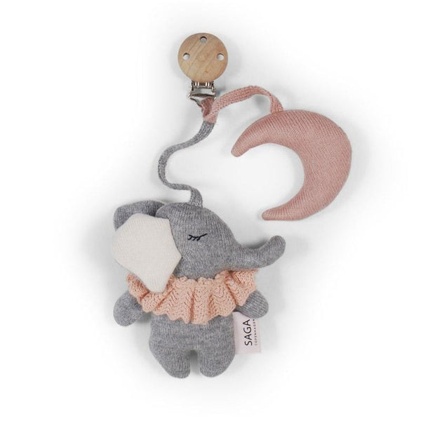 Kinderwagenkette Elefant rosa - mkono