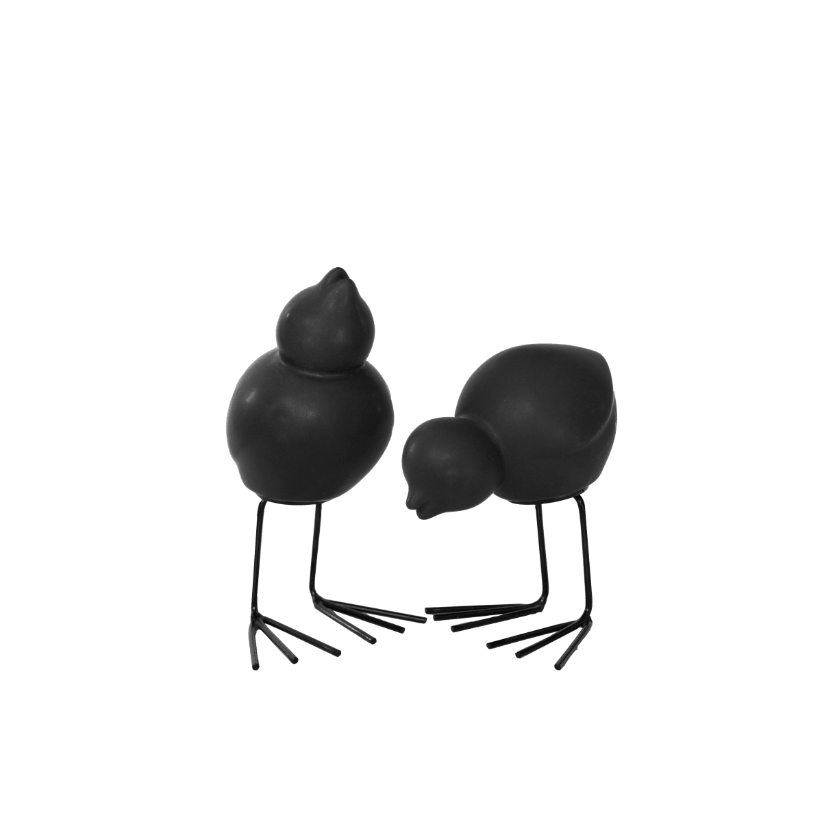 Swedish Birds Osterdekoration 2er Set Schwarz