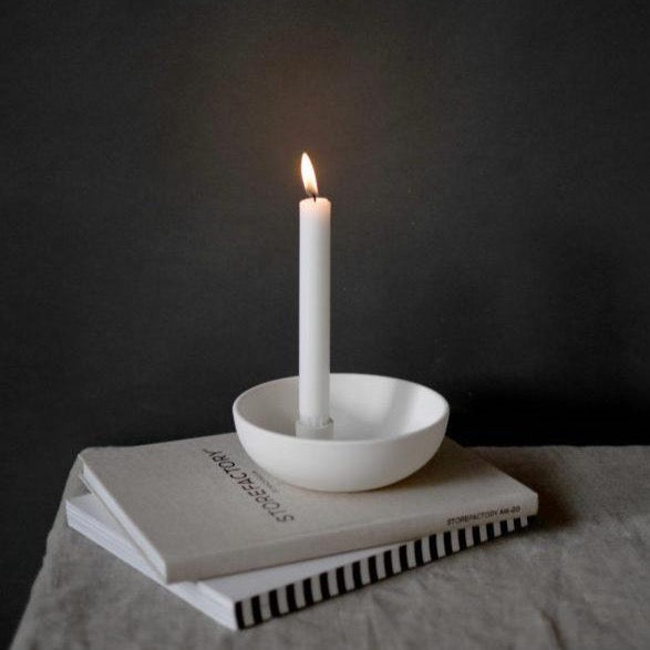 Lidatorp Kerzenhalter weiß Storefactory Kerzenschale Swedisches Design Skandi Wohnen Scandi Living Lidatorp Kerzenständer 