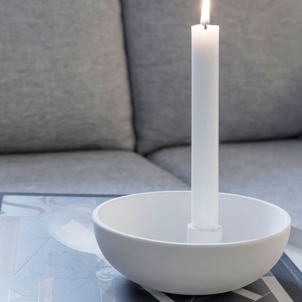 Lidatorp Kerzenhalter weiß Storefactory Kerzenschale Swedisches Design Skandi Wohnen Scandi Living Lidatorp Kerzenständer 