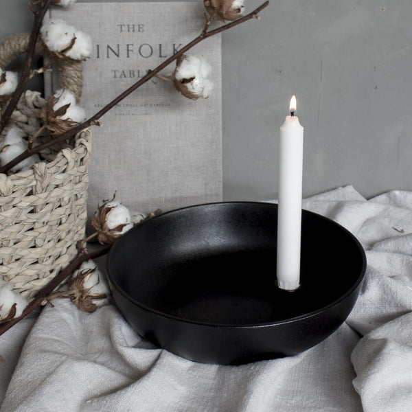 Lidatorp Kerzenhalter schwarz Storefactory Kerzenschale Swedisches Design Skandi Wohnen Scandi Living Lidatorp Kerzenständer 