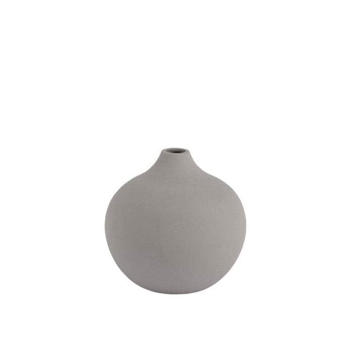 Runde Vase Fröbacken aus Keramik von Storefactory in hellgrau
