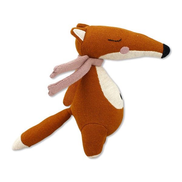 Babyrassel Fuchs aus Strickstoff
