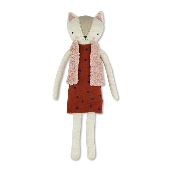 Kuscheltier Katze aus Strickstoff