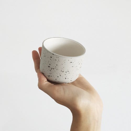 FUNDAMENT Becher 130ml - grau gesprenkelt