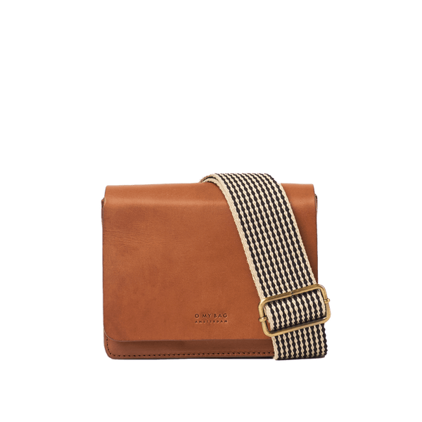 Audrey Mini Tasche - Leder Cognac mit 2 Straps