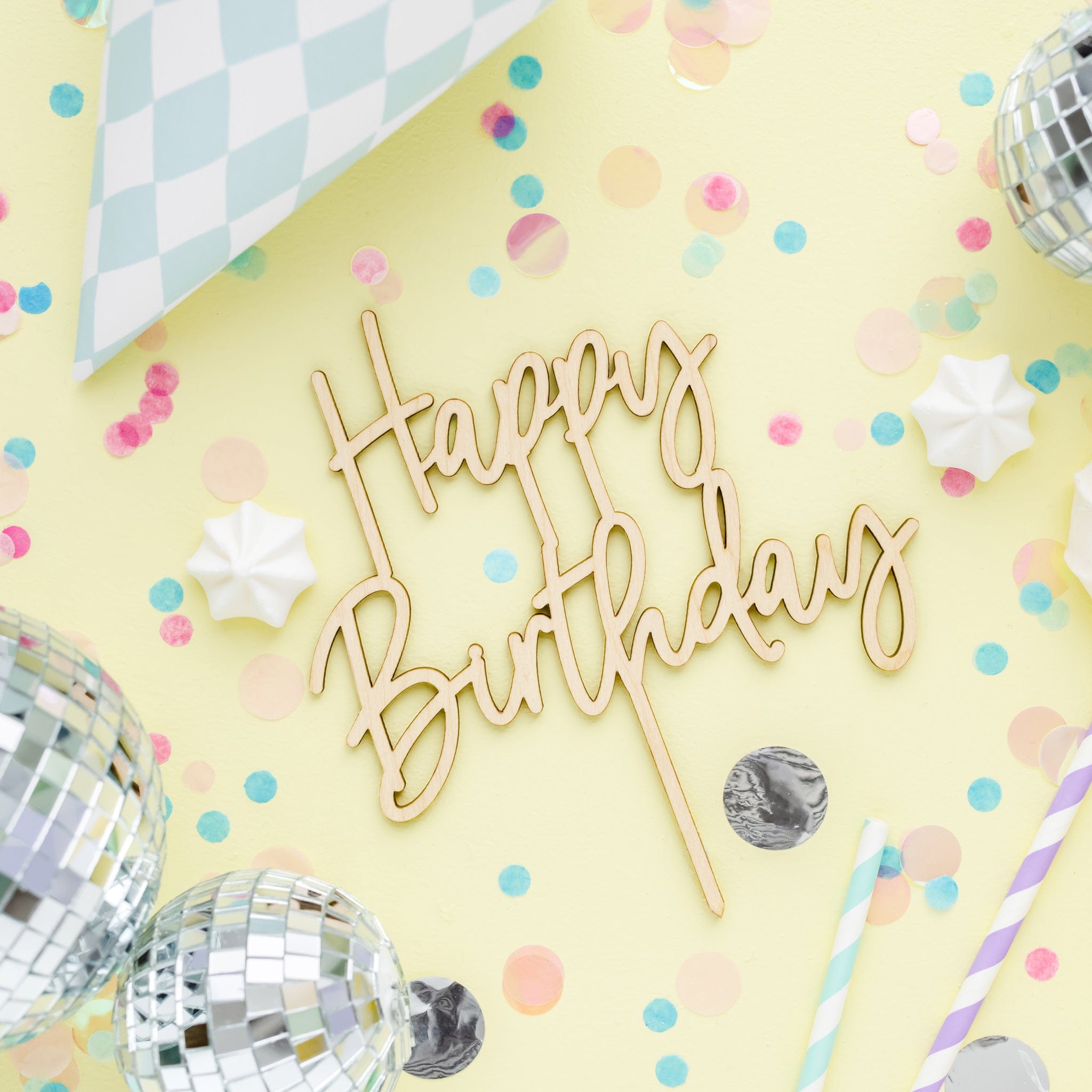 Cake Topper Happy Birthday