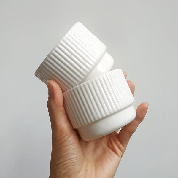 COLUMN Cappuccino Becher 120ml - weiß