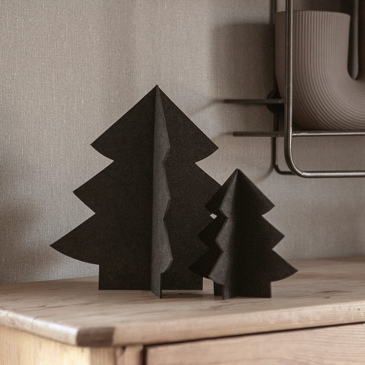 Weihnachtsbaum aus Filz Granfors - schwarz