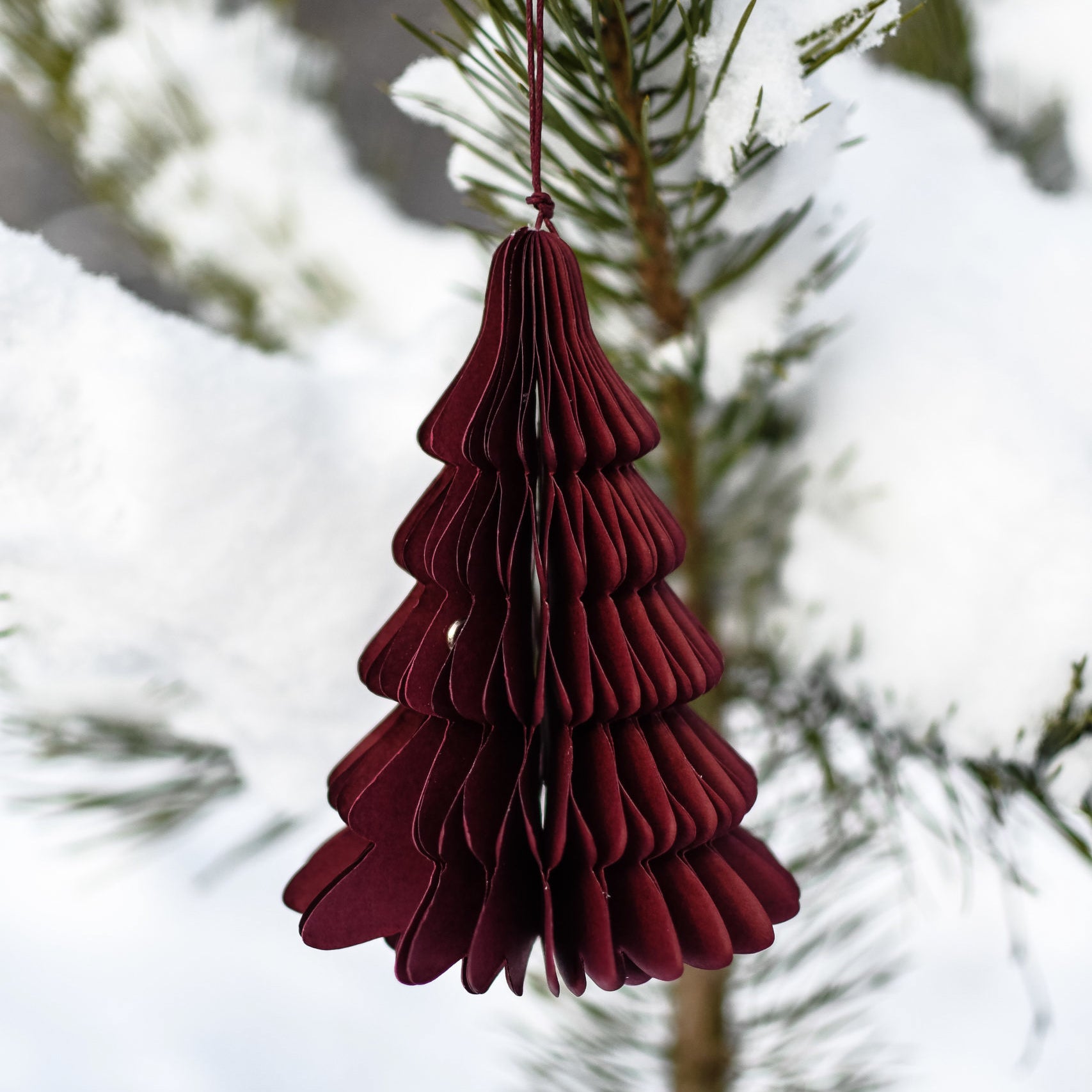 Weihnachtsbaum Papieranhänger Granstad rot