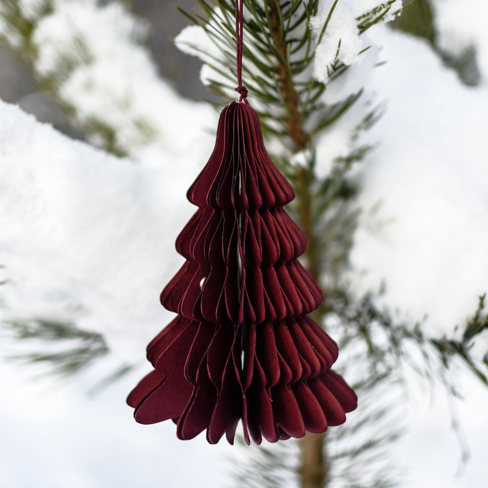 Weihnachtsbaum Papieranhänger Granstad - rot