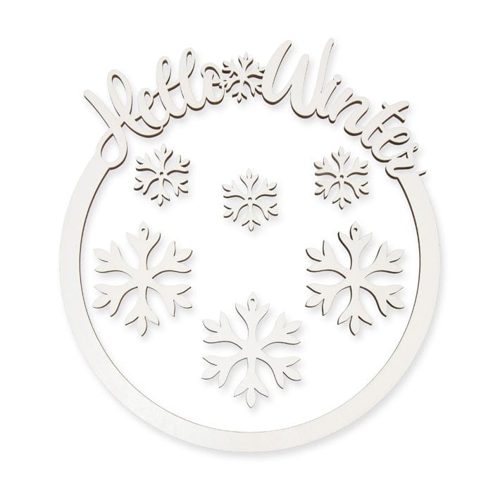 OUTLET Holzkranz Hello Winter Set