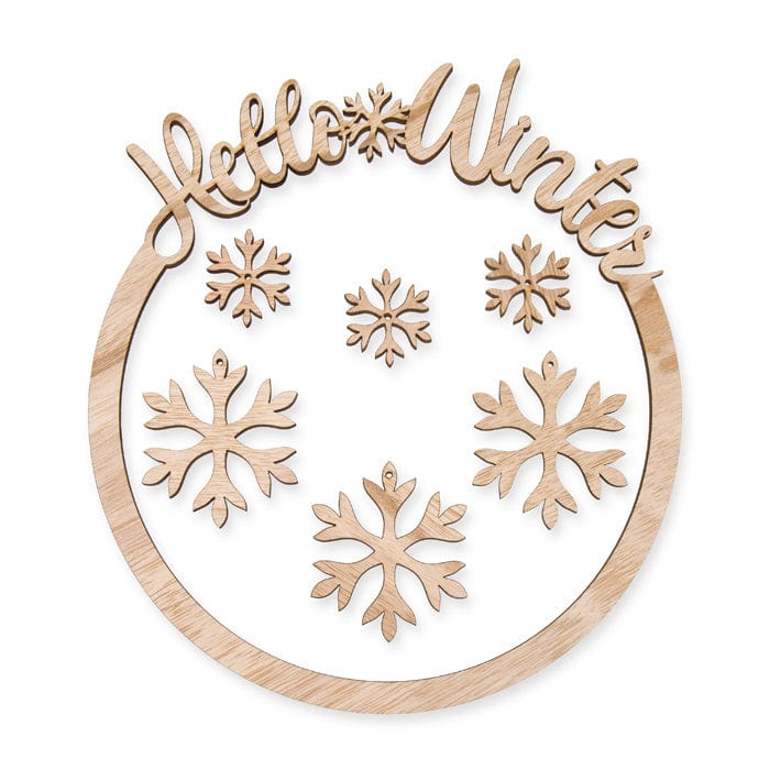 OUTLET Holzkranz Hello Winter Set