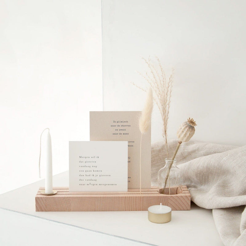 Hold it - Halter für Karten, Kerzen und Vase