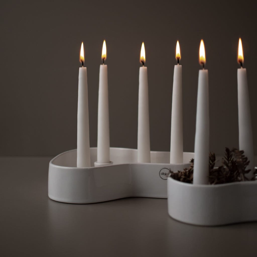 Kerzenhalter Adventskranz von DBKD in weiß glänzend