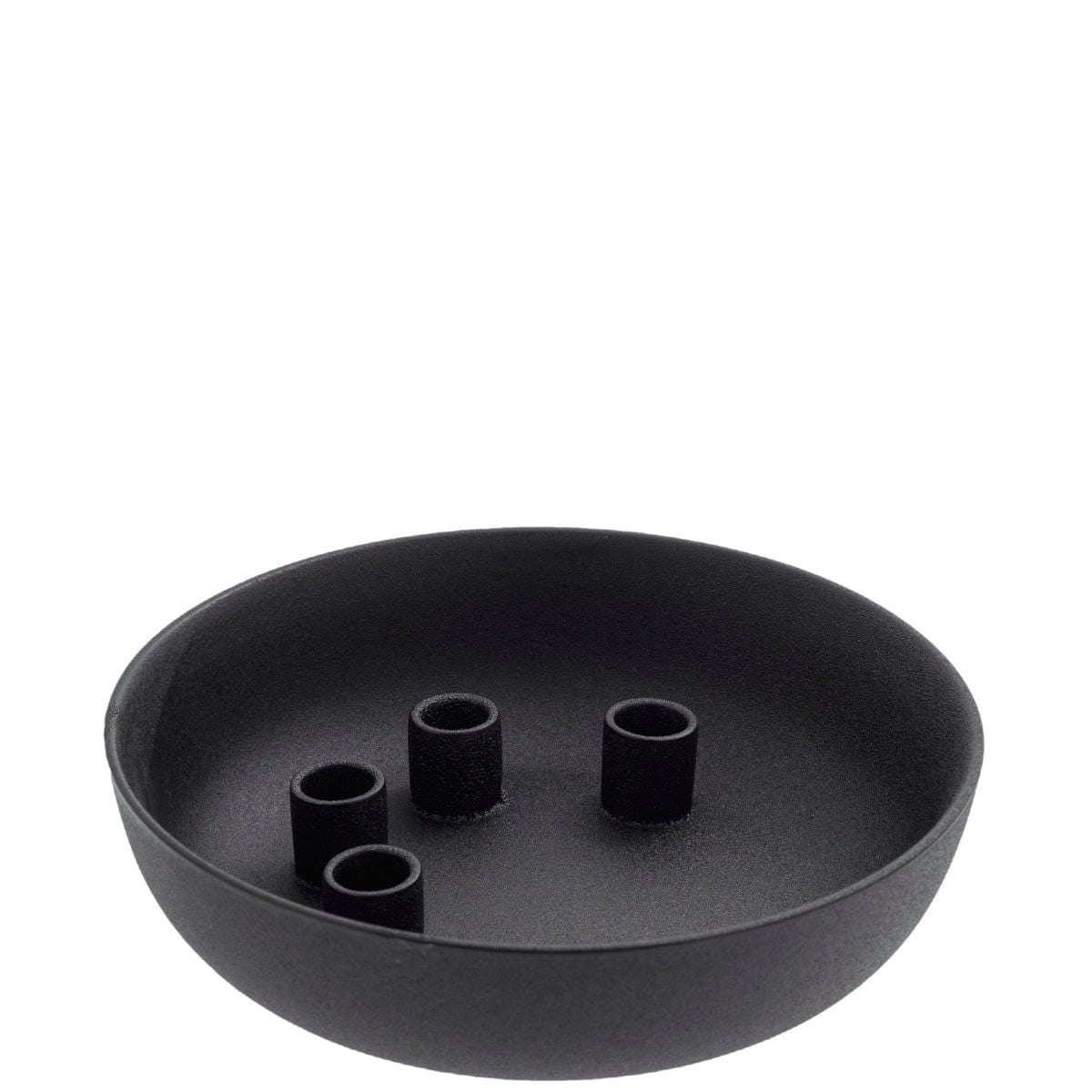 Kerzenschale Skandi Storefactory Kvistbro Kerzenhalter XL 26cm schwarz Adventskranz vier Kerzen