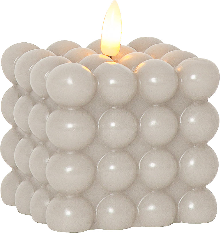 Bubble Kerze LED in grau von mkono