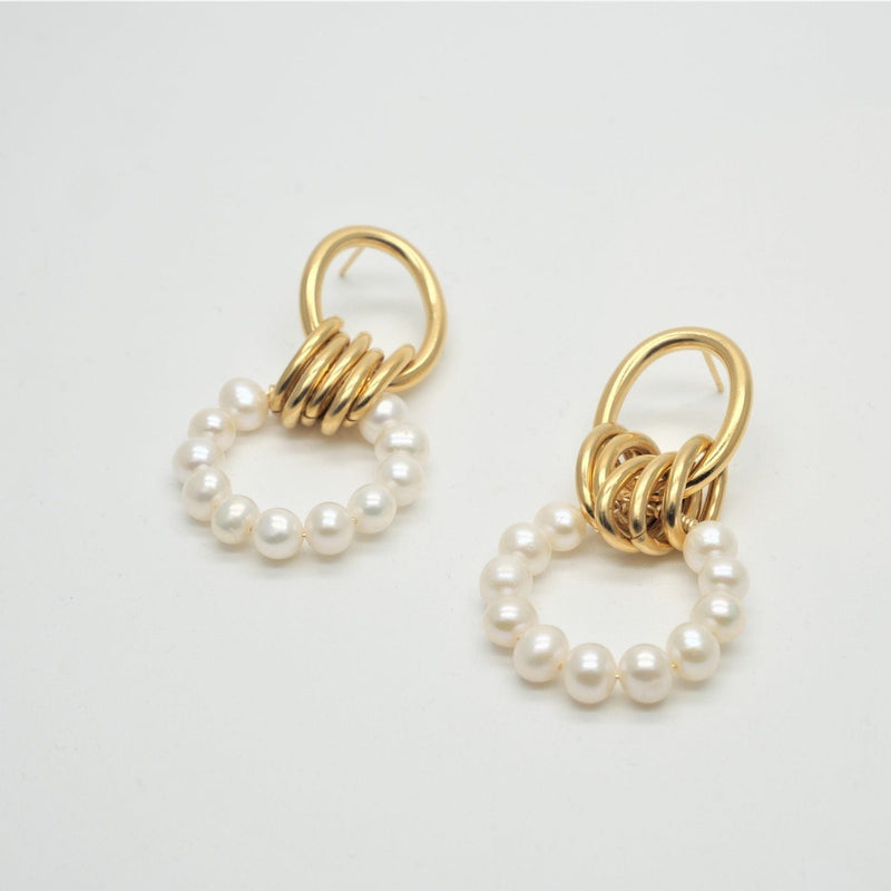 Ohrringe Rita pearl in gold