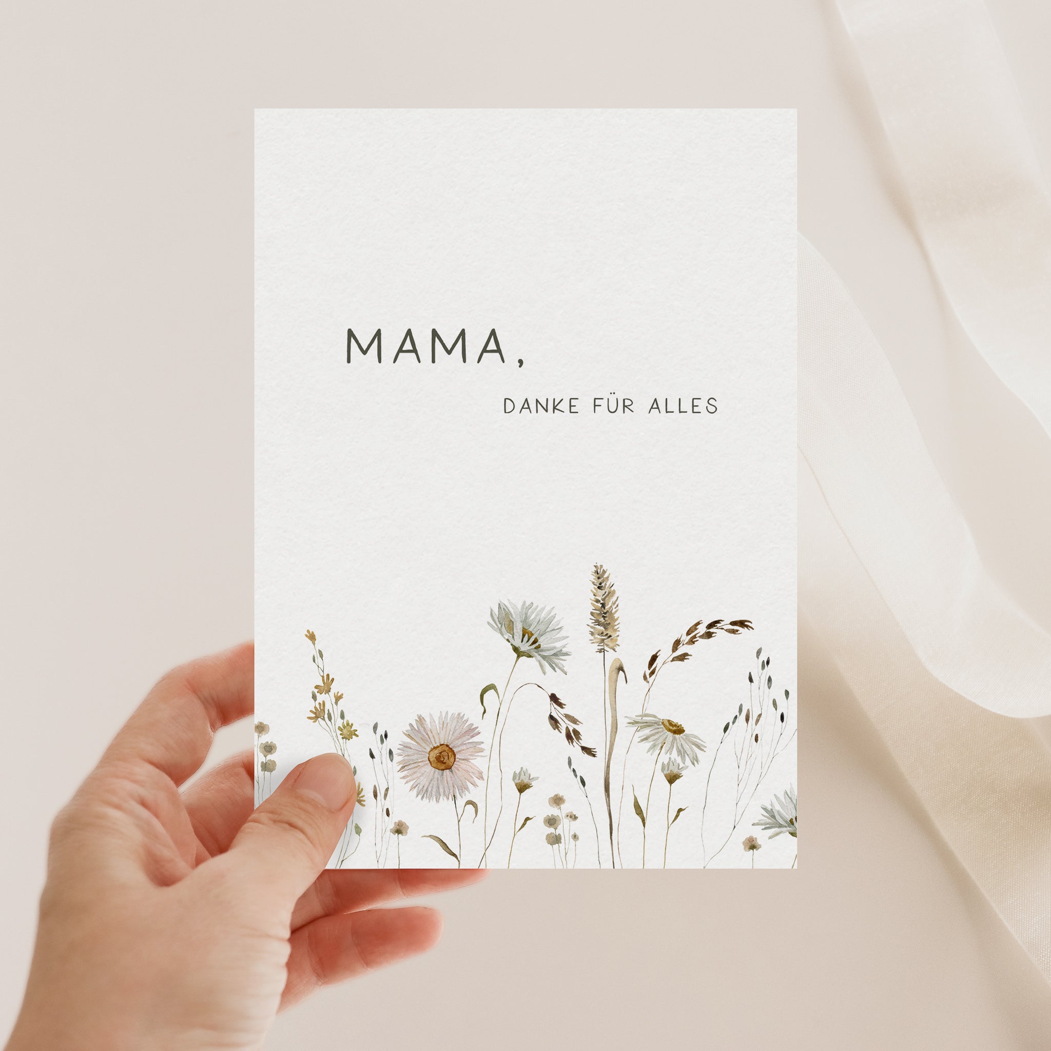 Grußkarte Muttertag - Mama danke für alles