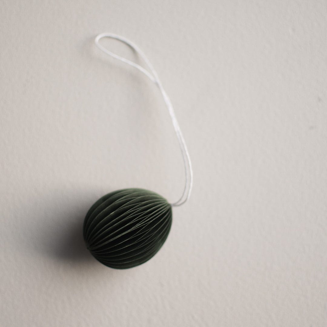 Ovoid Osterei aus Papier - moss dunkelgrün