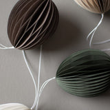 Ovoid Osterei aus Papier - moss dunkelgrün
