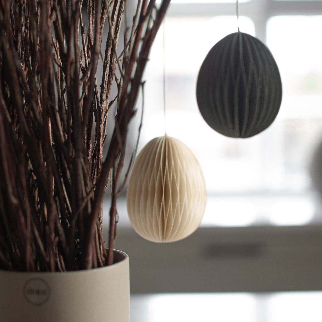 Ovoid Osterei aus Papier - moss dunkelgrün