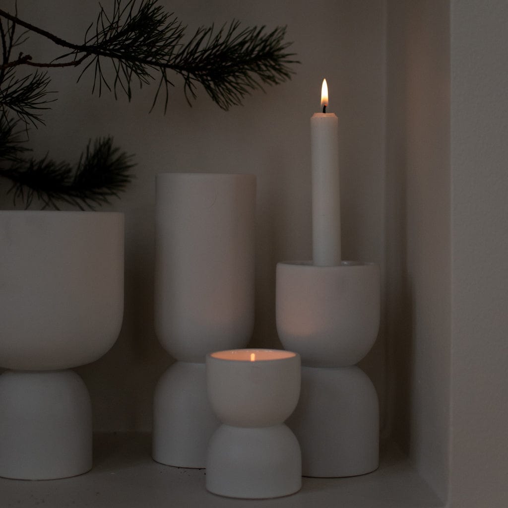 Kerzenständer Post weiß