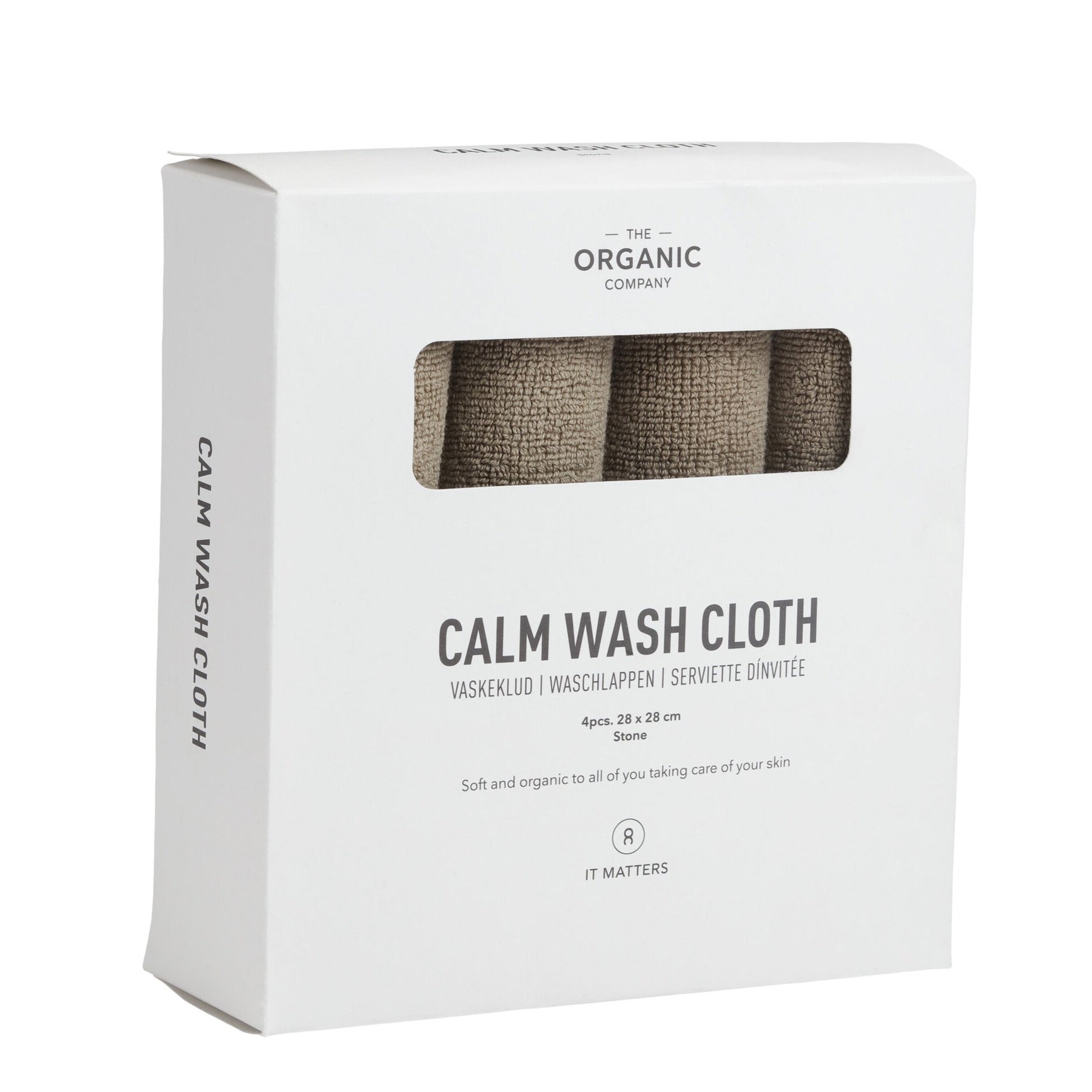 CALM Waschlappen Bio Baumwolle 4er Set in Clay Nachhaltigkeit The Organic Company