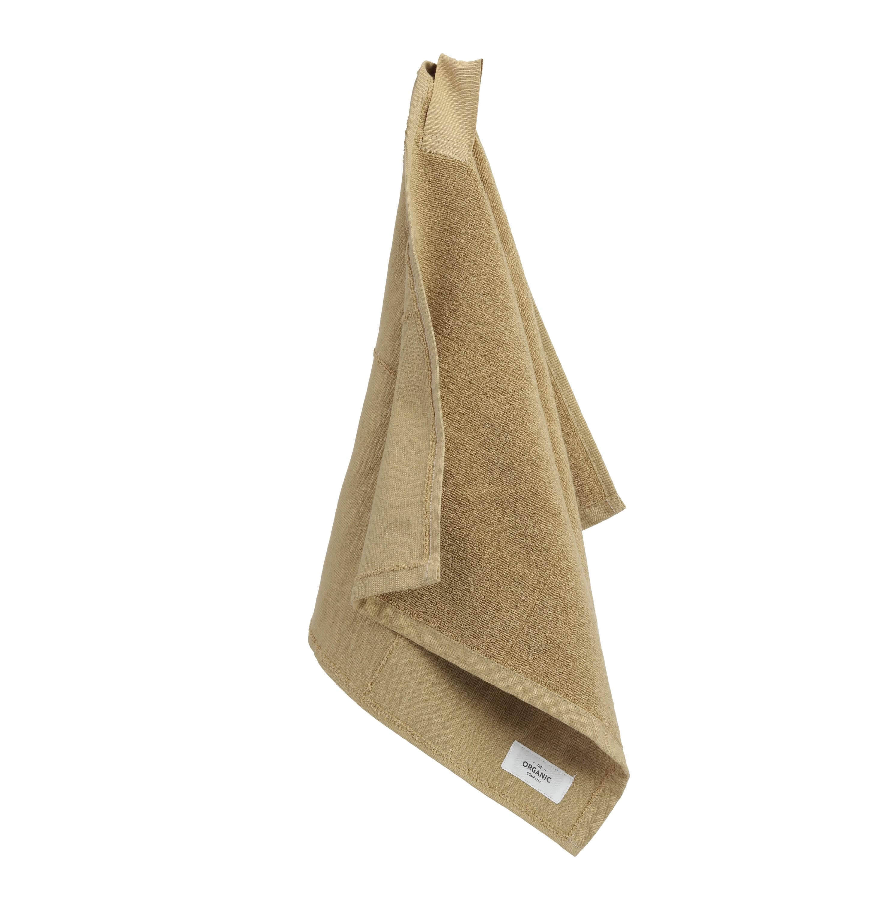 CALM Handtuch in Khaki aus Bio Baumwolle Nachhaltigkeit The Organic Company 40 x 70 cm