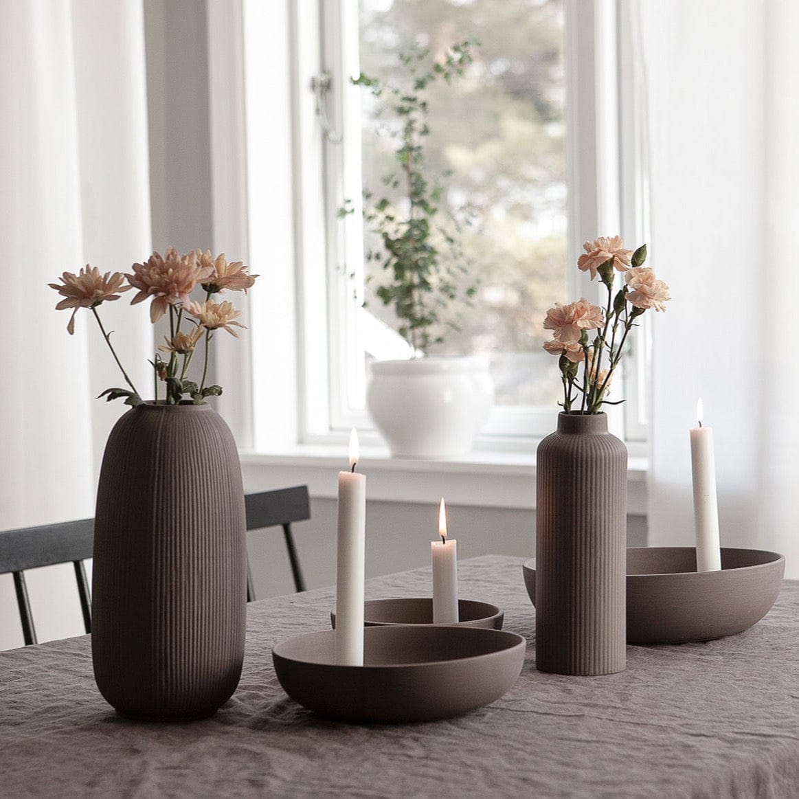 Vase Aby braun
