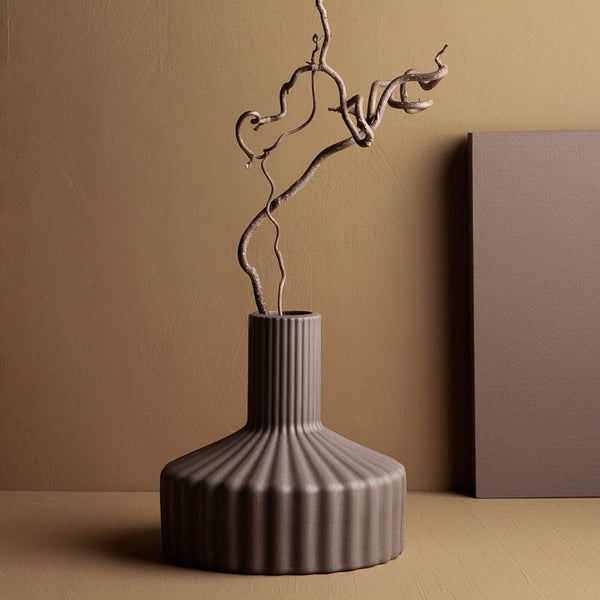 Vase Samset L braun