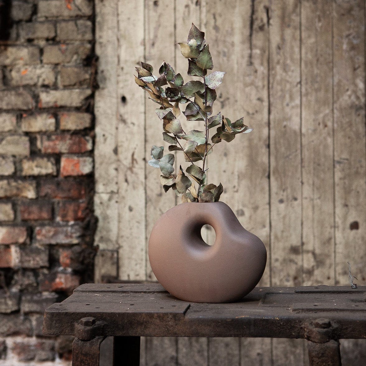 Vase Lunden braun