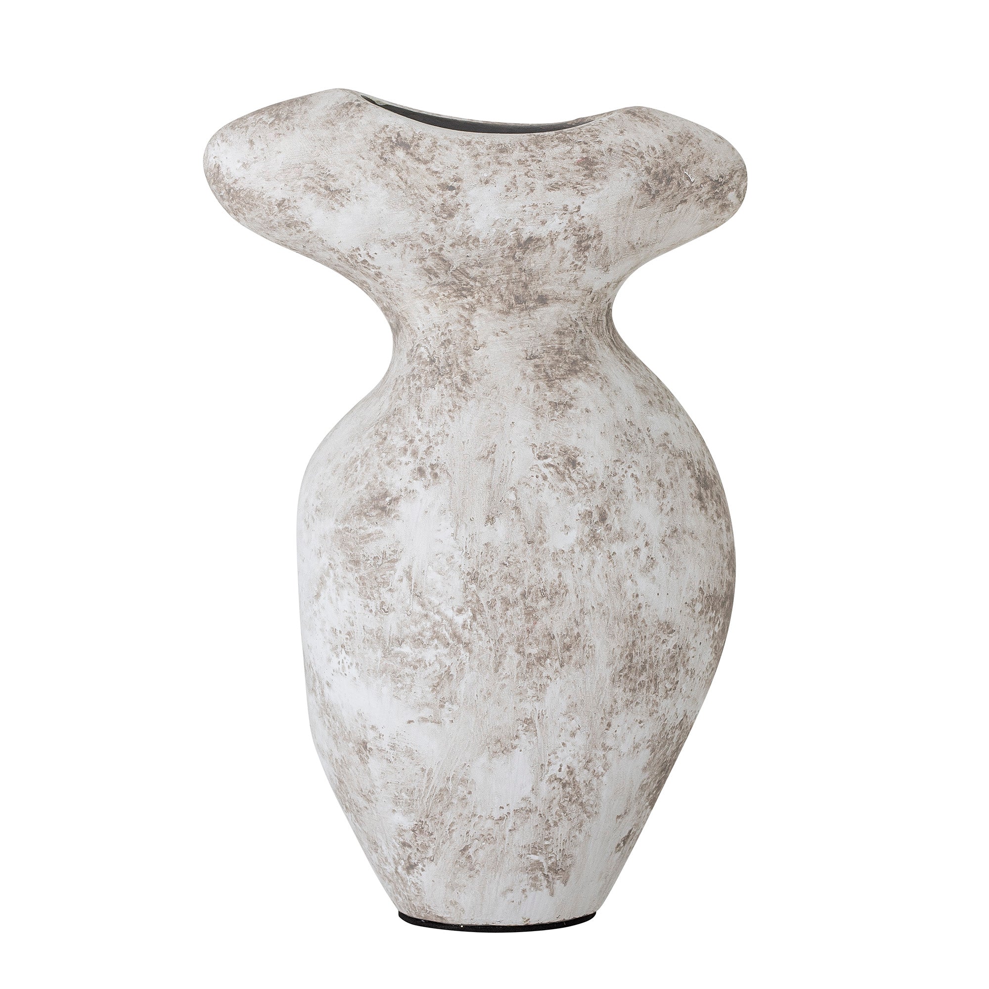 Vase in grau aus Terrakotta Skandi Dekoration Patina