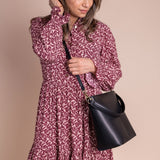 Bobbi Bucket Tasche Maxi - Leder Schwarz