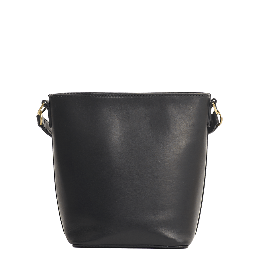 Bobbi Bucket Tasche Midi - Leder Schwarz